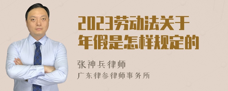 2023劳动法关于年假是怎样规定的