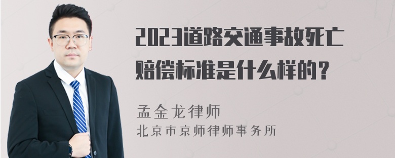 2023道路交通事故死亡赔偿标准是什么样的？