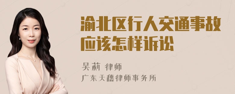 渝北区行人交通事故应该怎样诉讼