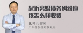 起诉离婚债务纠纷应该怎么样收费