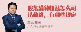 股东清算权益怎么司法救济，有哪些规定