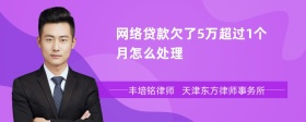 网络贷款欠了5万超过1个月怎么处理