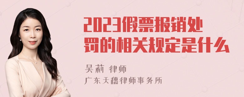 2023假票报销处罚的相关规定是什么