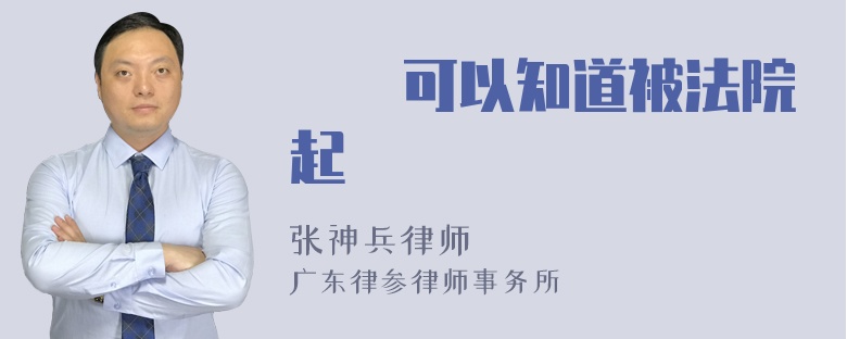 這樣可以知道被法院起訴