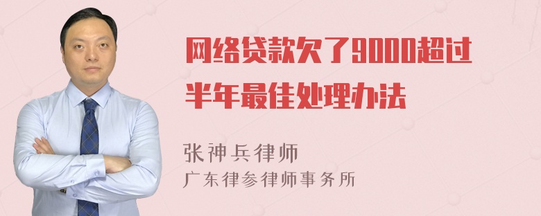 网络贷款欠了9000超过半年最佳处理办法