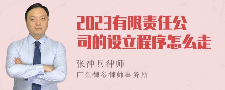 2023有限责任公司的设立程序怎么走