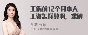 工伤前12个月本人工资怎样算啊，求解