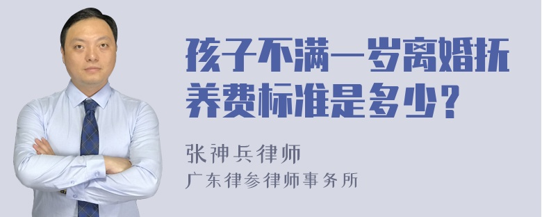 孩子不满一岁离婚抚养费标准是多少？