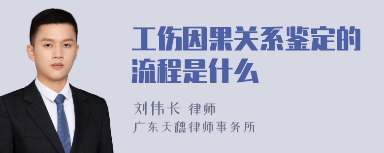 工伤因果关系鉴定的流程是什么