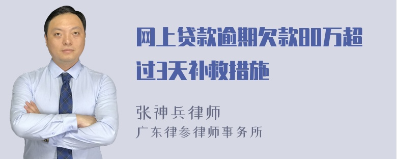 网上贷款逾期欠款80万超过3天补救措施