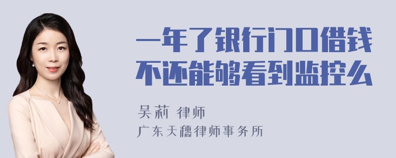 一年了银行门口借钱不还能够看到监控么