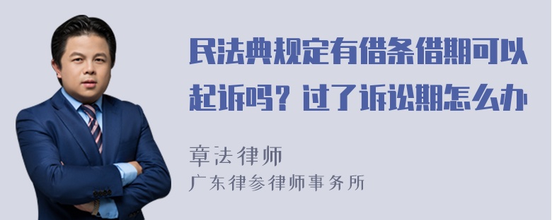 民法典规定有借条借期可以起诉吗？过了诉讼期怎么办