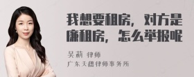 我想要租房，对方是廉租房，怎么举报呢