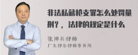 非法私藏枪支罪怎么处罚量刑？，法律的规定是什么