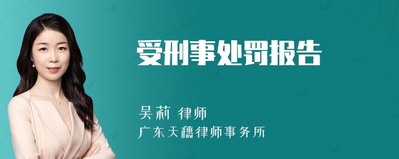 受刑事处罚报告