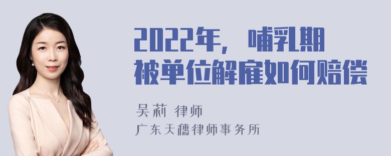 2022年，哺乳期被单位解雇如何赔偿