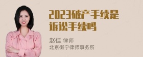 2023破产手续是诉讼手续吗