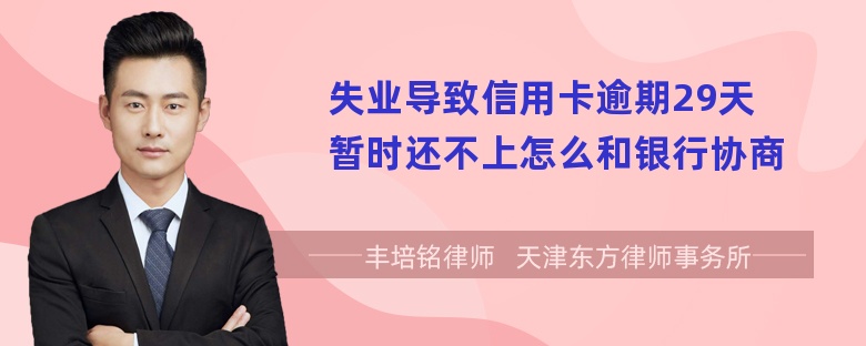 失业导致信用卡逾期29天暂时还不上怎么和银行协商