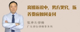 离婚诉讼中，男方哭穷，抚养费应如何支付