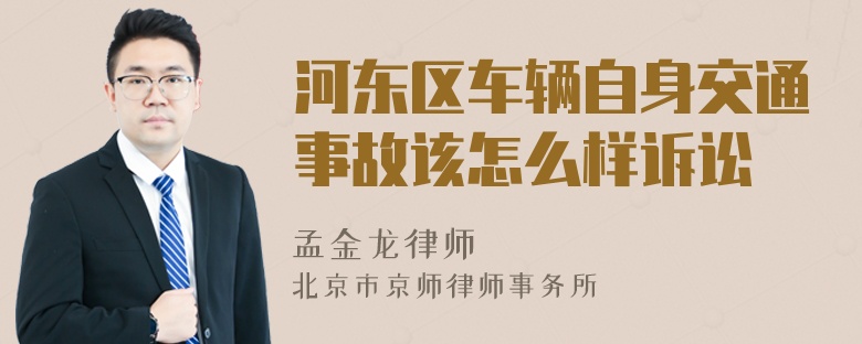 河东区车辆自身交通事故该怎么样诉讼