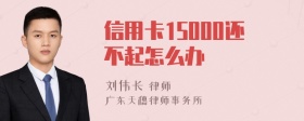 信用卡15000还不起怎么办