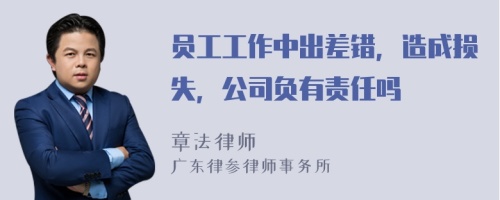 员工工作中出差错，造成损失，公司负有责任吗