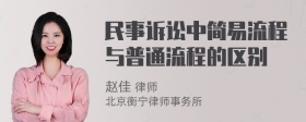 民事诉讼中简易流程与普通流程的区别