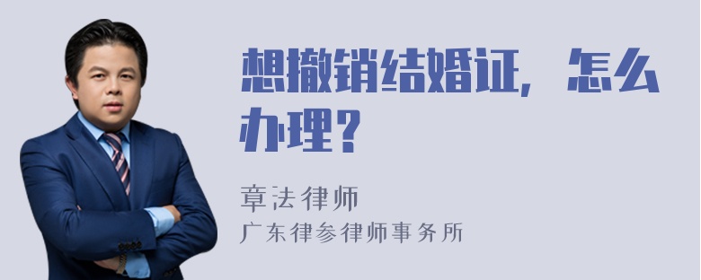 想撤销结婚证，怎么办理？