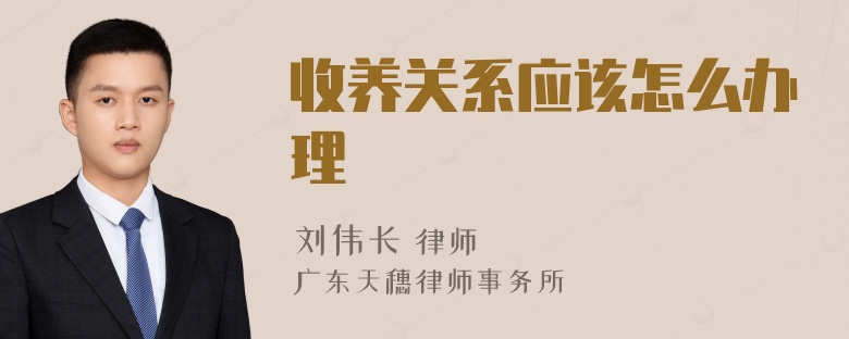 收养关系应该怎么办理