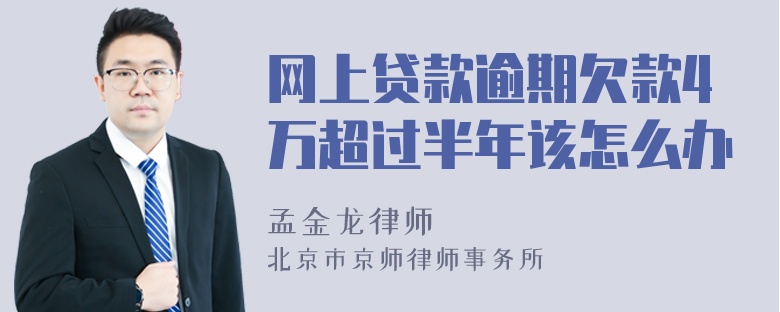 网上贷款逾期欠款4万超过半年该怎么办