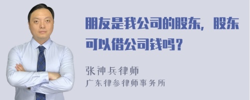 朋友是我公司的股东，股东可以借公司钱吗？