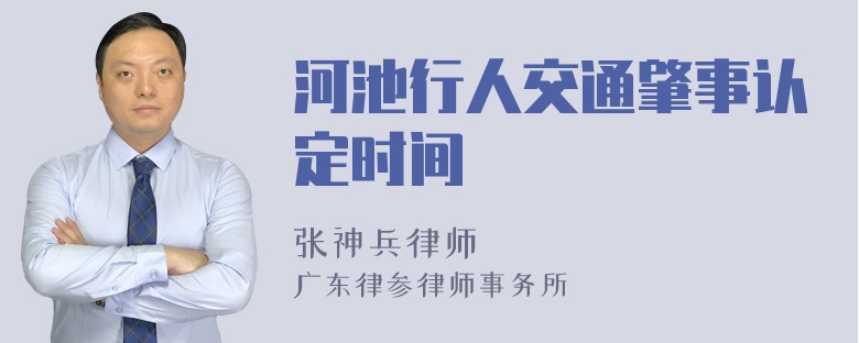 河池行人交通肇事认定时间