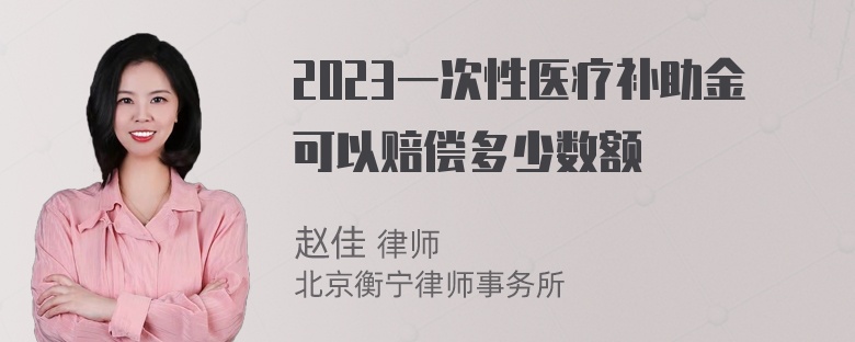 2023一次性医疗补助金可以赔偿多少数额