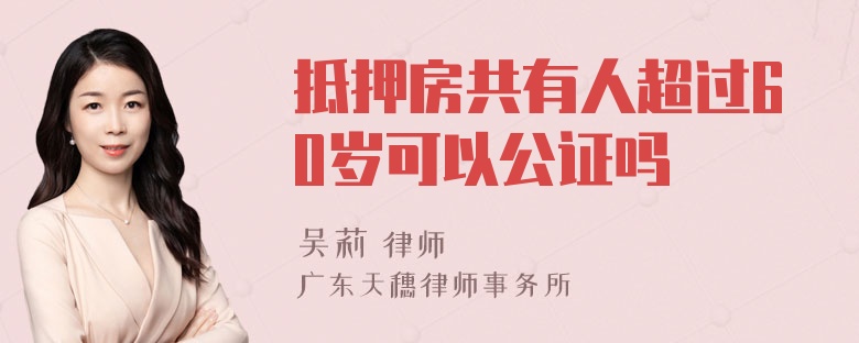 抵押房共有人超过60岁可以公证吗