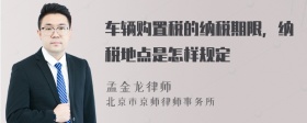 车辆购置税的纳税期限，纳税地点是怎样规定