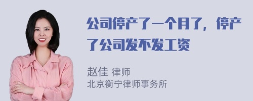 公司停产了一个月了，停产了公司发不发工资