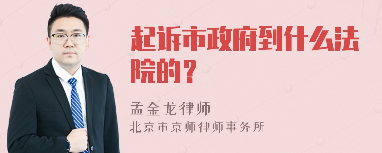 起诉市政府到什么法院的？