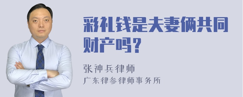 彩礼钱是夫妻俩共同财产吗？