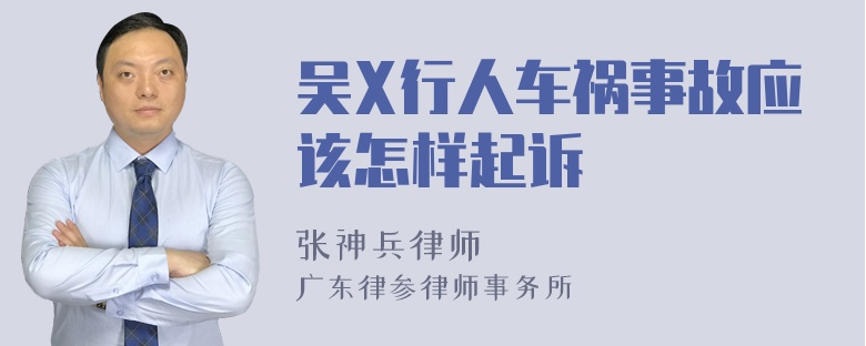 吴X行人车祸事故应该怎样起诉