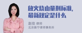 放火烧山量刑标准，最新规定是什么