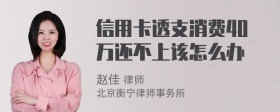 信用卡透支消费40万还不上该怎么办