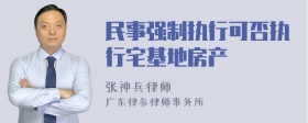 民事强制执行可否执行宅基地房产