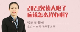 2023欠债人跑了应该怎么样办啊？