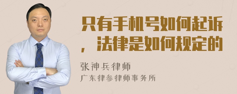 只有手机号如何起诉，法律是如何规定的