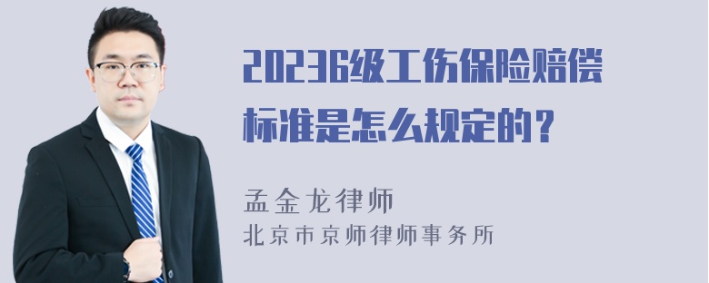 20236级工伤保险赔偿标准是怎么规定的？