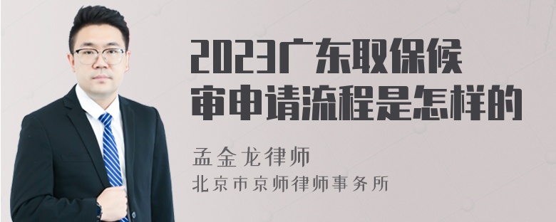 2023广东取保候审申请流程是怎样的