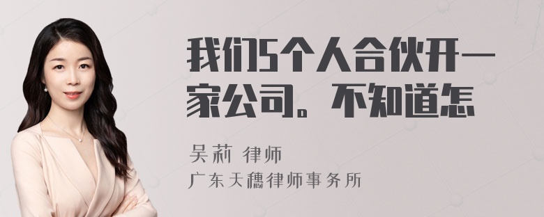 我们5个人合伙开一家公司。不知道怎