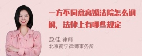 一方不同意离婚法院怎么调解，法律上有哪些规定