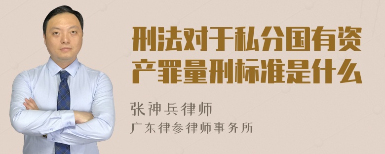 刑法对于私分国有资产罪量刑标准是什么