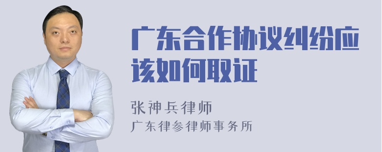 广东合作协议纠纷应该如何取证